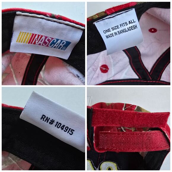 Nascar Jeff Gordon Hat #24 Red Pink Realtree Camo One Size Hendrick Racing Cap - Picture 7 of 10